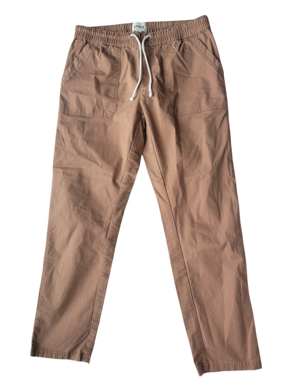Pact Organic Cotton Daily Woven Twill Drawstring Utility Pants Size Large